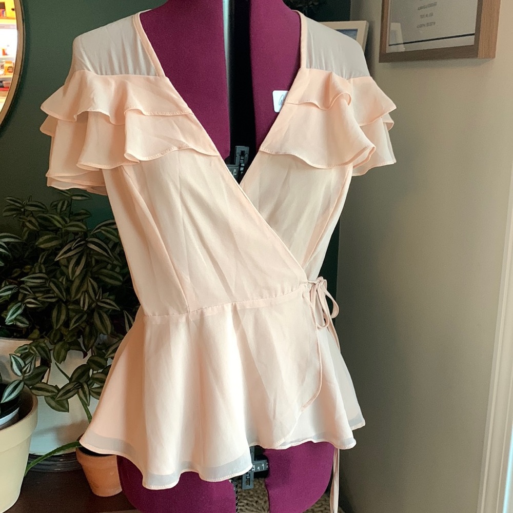 Peach dream, wrap blouse!